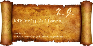 Károly Julianna névjegykártya