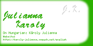 julianna karoly business card